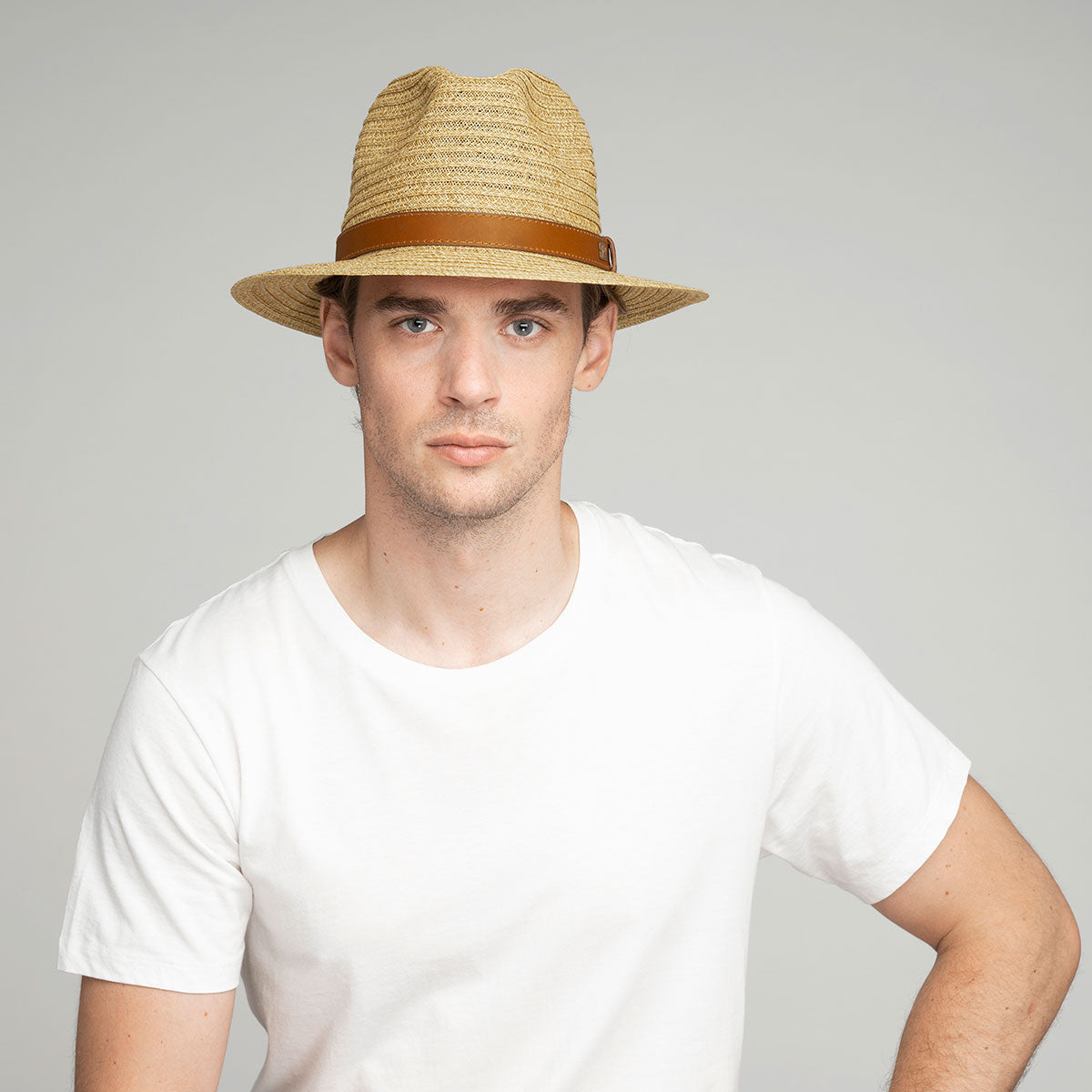 Bailey Western Value | Foley Fedora - Lightweight Paper Straw Hat with Leather Band